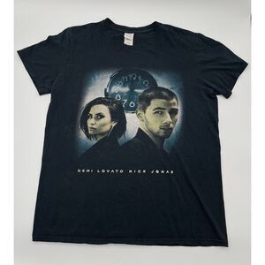 Demi Lovato Nick‎ Jonas Shirt Adult Medium M Black 2016 Future Now Tour Music
